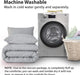Seersucker Queen Comforter Set (90X90 Inches), 3 Pieces - 100% Soft Washed Microfiber Lightweight Comforter with 2 Pillowcases, All Season down Alternative Comforter Set for Bedding, Light Gray