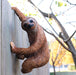 Sloth Fence Hanger - Outdoor Hanging Sloth Statue- Detailed Garden Decor for Wall, Patio, Porch, Fence, Window