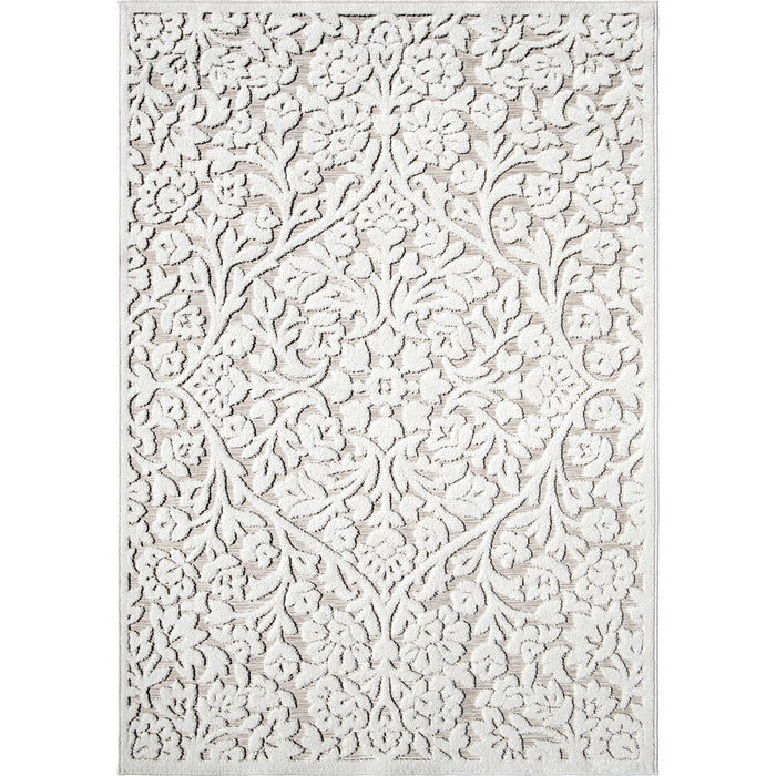 My Texas House Rosalie Rosalie, Transitional Transitional, Floral, Woven Area Rug, 5'2" X 7'6"