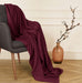 Cotton Waffle Blanket 300 GSM (Burgundy - 90X108 Inches) Soft Lightweight Breathable Bed Blanket King Size Layering Any Bed for All Season
