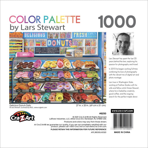 Color Palette by Lars Stewart 1000 Piece Jigsaw Puzzle - Delicious Donuts Daily