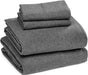 Cotton Jersey Bed Sheet Set 4Pcs - Full, Dark Gray