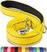Double-Sided Reflective Dog Leash, 6 FT/5FT/4 FT, Padded Handle Nylon Dogs Leashes for Walking, Training Lead for Small & Medium Dogs, Gray, 5FT