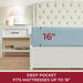 Queen Fitted Sheet - Deep Pocket Cooling Sheets up to 16 Inch - Hotel Luxury Bedding - Softest Sheets - Wrinkle, Fade, Stain Resistant - 1 Queen Fitted Sheet Only (Queen, Baby Blue)