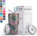 30 Oz Tumbler with Lids and Straws,18/8 Stainless Steel Vacuum Insulated Coffee Tumbler,Insulated Travel Mug Water Cup with Leak-Proof Straw Lid & Flip Lid,3 Metal Straws,1 Cleaning Brush & Gift Box