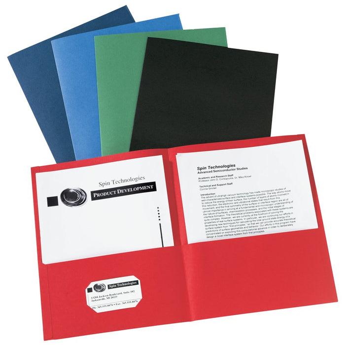 Avery Two Pocket Folders, Holds up to 40 Sheets, 25 Assorted Color Folders (47993)