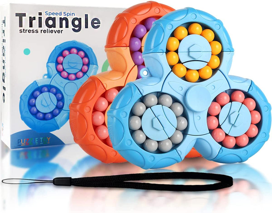 Pop Fidget Spinners - Puzzles for Adults,Sensory Toys for Autistic Kids,Fidget Toys -Stress Reduction and Anxiety Relief Hand Sensory Toy, Puzzle Games Rotating Magic Bean for Adults and Kids