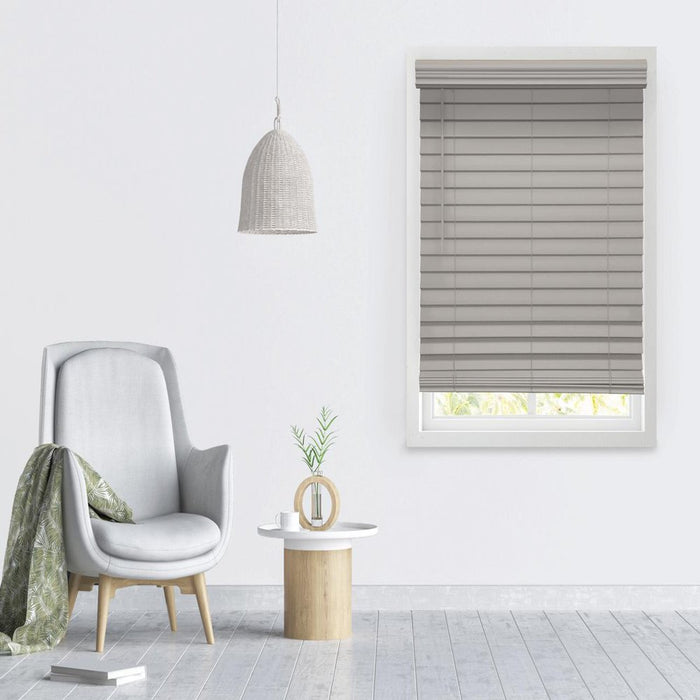 Richfield Studios 2.5" Cordless Faux Wood Blinds, Graystone