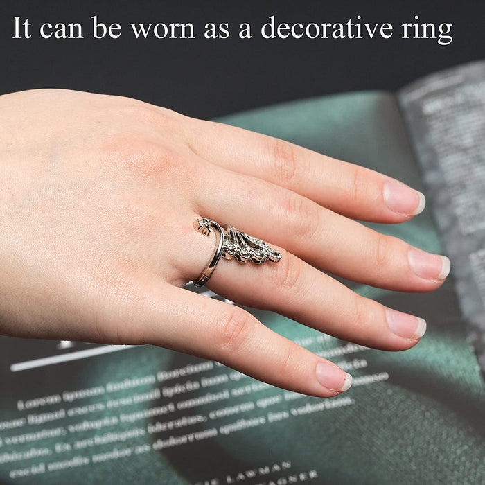8 Pcs Adjustable Knitting Crochet Loop Ring, Braided Knitting Ring Yarn Guide Finger Holder for Mother Grandma Thanksgiving Presents
