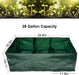 28 Gallon Exlarge Plastic Raised Planting Bed with 3 Compartments- 3 Divided Grids Rectangle Garden Grow Bag Potato Tomato Planter Pot Containers for Vegetables Plant Flowers Growing (Dark Green)