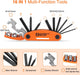 Bicycle Repair Bag & Bicycle Tire Pump, Home Bike Tool Portable Patches Fixes, Inflator, Maintenance for Camping Travel Essentials Tool Bag Bike Repair Tool Kit Safety Emergency All in One Tool