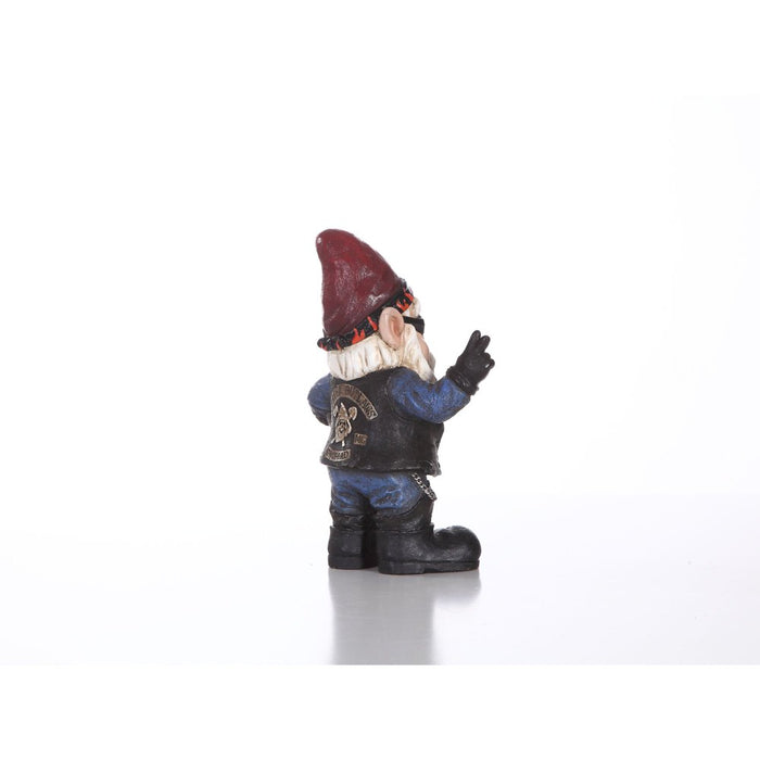 10.25" Biker Gnome with Sunglasses and Helmet Garden Figurine