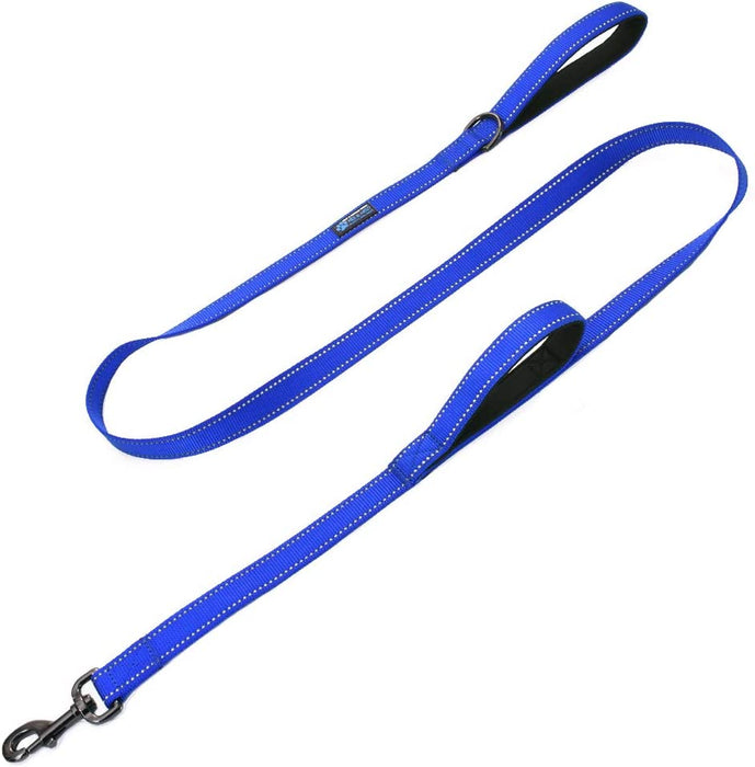 Max and Neo Double Handle Traffic Dog Leash Reflective - We Donate a Leash to a Dog Rescue for Every Leash Sold (Pink, 4 FT)