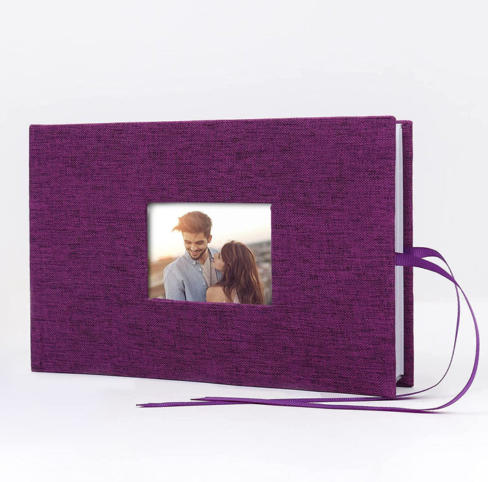 Photo Picture Album 4X6 300 Photos,Small Capacity Premium Leather Cover Wedding Family Photo Albums Holds 300 Horizontal Photos(Black)