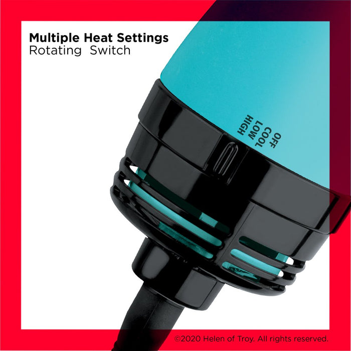 Revlon One-Step Hair Dryer & Volumizer 4.25" Nylon Hot Air Brush, Ionic, Mint