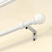 Mainstays 5/8" White Ball Single Curtain Rod, 48-84", White