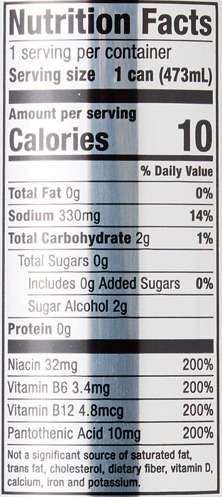 Amazon Brand -  Red Energy Drink, Sugar Free, 16 Fluid Ounce (Pack of 12)