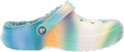 Unisex-Adult Classic Tie Dye Lined Clogs | Fuzzy Slippers