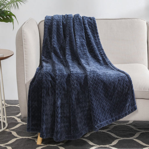 Better Homes & Gardens Indigo Blue Velvet Plush Throw, 50" X 72"