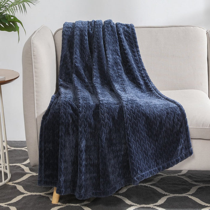 Better Homes & Gardens Indigo Blue Velvet Plush Throw, 50" X 72"
