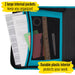 Five Star Xpanz 2" Zipper Binder, 380 Sheet, round Rings, Teal (28090HZ9)