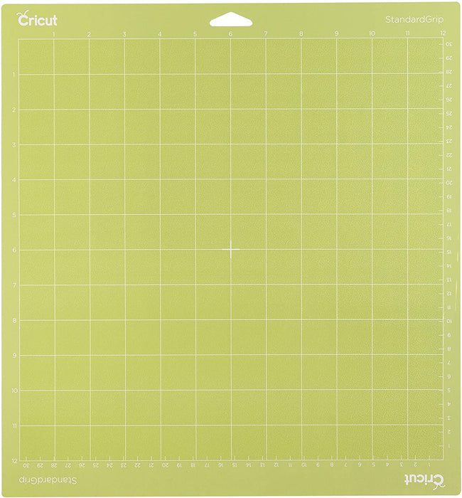 Cricut Standardgrip Machine Mats 12In X 12In, Reusable Cutting Mats for Crafts with Protective Film, Use with Cardstock, Iron On, Vinyl and More, Compatible with Cricut Explore & Maker (2 Count)