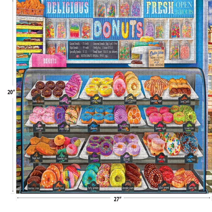 Color Palette by Lars Stewart 1000 Piece Jigsaw Puzzle - Delicious Donuts Daily