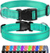 Reflective Dog Collar, Sturdy Nylon Collars for Large Girl and Boy Dogs, Adjustable Dog Collar with Quick Release Buckle, Red