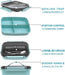 Bento Lunch Box Leak-Proof Eco-Friendly Bento Box Food Storage Containers with Sauce Jar and Stainless Spoon&Fork for Adults Women Men Kids