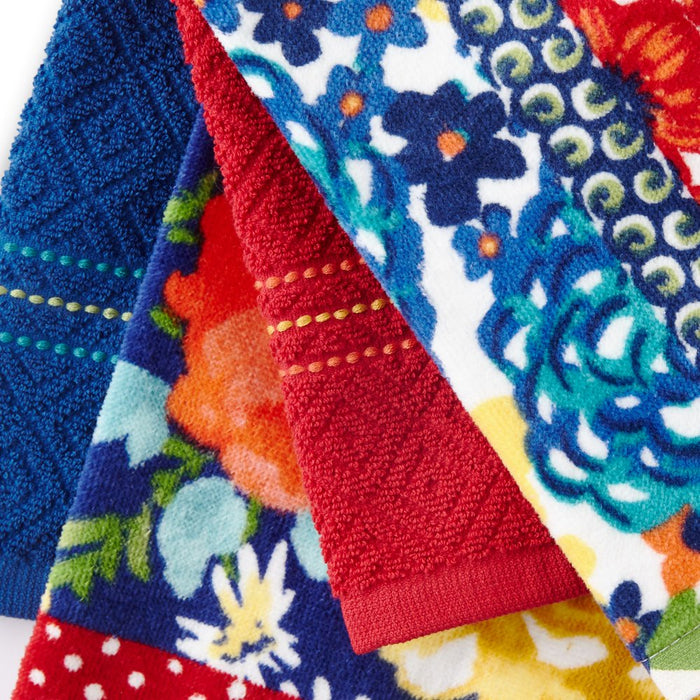 The Pioneer Woman Fiona Kitchen Towel Set, Multicolor, 16"W X 28"L, 4 Piece