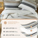Quilt Queen Size, Queen Quilt Set, Cotton Quilt, Grey Striped Queen Quilt Bedding Set Bedspreads, Reversible Lightweight Quilt Bedspread Set for All Season, 3-Piece