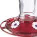 More Birds Bird Health+ Ruby Hummingbird Feeder, Glass Hummingbird Feeders for Outdoors, 4 Feeding Stations, 10 Ounces