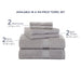 Martex 7132976 Ringspun Solid Soft Absorbent Cotton 6 Piece Hand and Bath Towel Set Silver