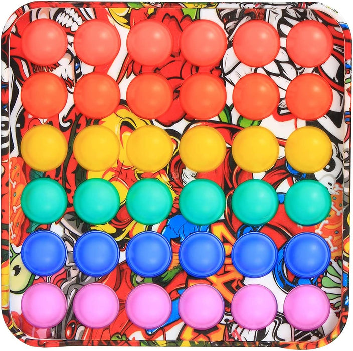 Pop Fidget Toy Bubble Fidget Sensory Toy, Bubble Popper Anxiety Relief Autism Toy, Silicone Figetget Toy for ADD ADHD, Popping Fidget Novelty Gift Mixing