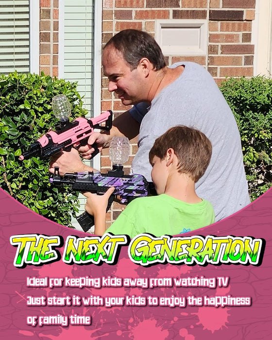 Electric Water Bead Blaster in Backyard Fun and Outdoor Games, Shoots Eco-Friendly Gel Balls for Boys and Girls Aged 16+, Adults Teens, (Purple)