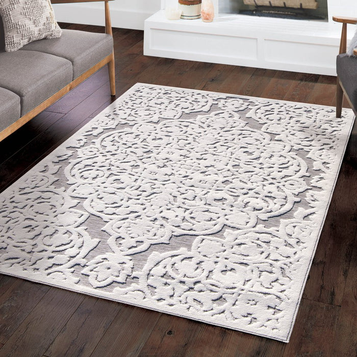 My Texas House Dahlia, Transitional, Medallion, Woven Area Rug, 5'2" X 7'6"