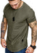 Fashion Mens T Shirt Muscle Gym Workout Athletic Shirt Cotton Tee Shirt Top