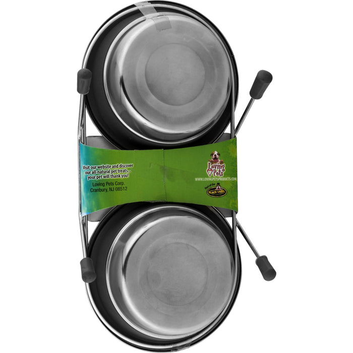 Loving Pets Silent Double Diner Cat and Dog Food Bowl