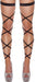 Women Criss Cross Sparkle Glitter Rhinestone Crystal over Knee Thigh High Stockings