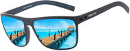 Polarized Sunglasses for Men Lightweight TR90 Frame UV400 Protection Square Sun Glasses