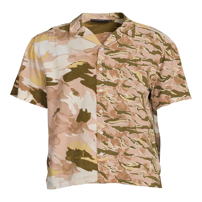 No Boundaries Men'S and Big Men'S Rayon Resort Shirt with Short Sleeves