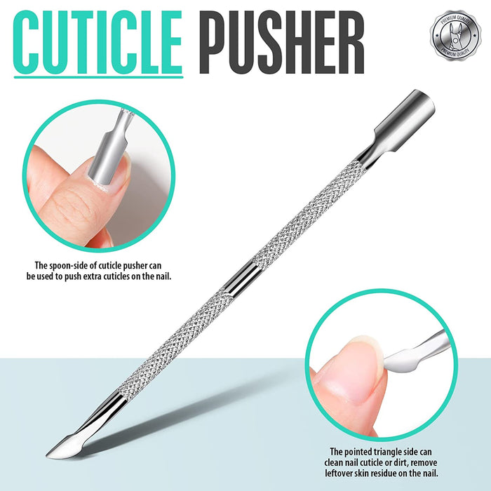 4 PCS Nail Care Kit, Nail Cuticle Nippers,  Ingrown Toenail Tools Kit, Toenail File and Lifters Stainless Steel, Nail Lifter, Nail Cuticle Pushers, Professional Manicure and Pedicure Set