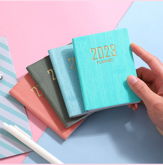 Mini Notebook 2023 365 Days Portable Pocket Notepad Daily Weekly Agenda Planner