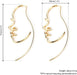 Hollowed Out Face Drop Earrings for Women Gold Plated Punk Earrings Jewelry (Gold)
