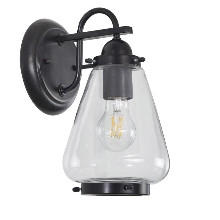 Better Homes & Gardens Outdoor Wall Sconce Black, 1 A19 Bulb Included