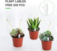 200-Pack 4 Inch Plastic Plant Nursery Pots Come with 200 Pcs Plant Labels, Seedling Flower Plant Container and Seed Starting Pots