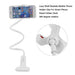 Phone Holder Bed Gooseneck Mount - Flexible Arm 363 Mount Clip Bracket Clamp Stand for Smartphones