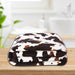 Homesmart Brown Cow Print Throw Blanket Warm and Cozy Coral Fleece Animal Print
