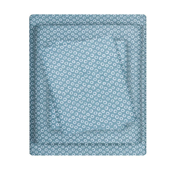 Mainstays Ultra Soft High Quality Microfiber Bed Sheet Set, Twin/Twin XL, Aqua Dot, 3 Piece