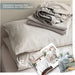 Simple&Opulence 100% Linen Sheet Set Solid Color-4 Pcs Washed French Linen Bed Sheets(1 Flat Sheet,1 Fitted Sheet,2 Pillowcases)-Breathable Bedding Set (Linen, Queen)
